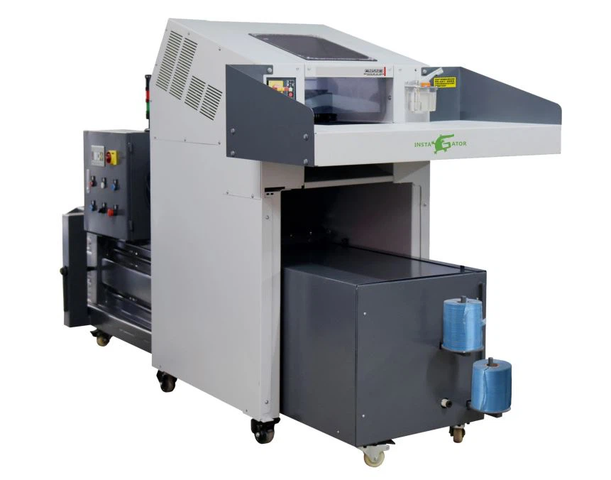 Medium duty industrial shredder with baler